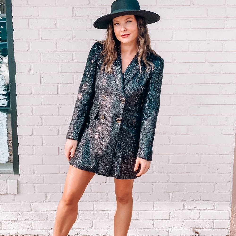 Sequin Blazer Dress
